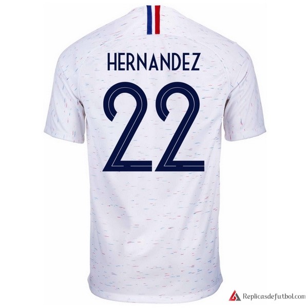 Camiseta Seleccion Francia Segunda equipación Hernandez 2018 Blanco